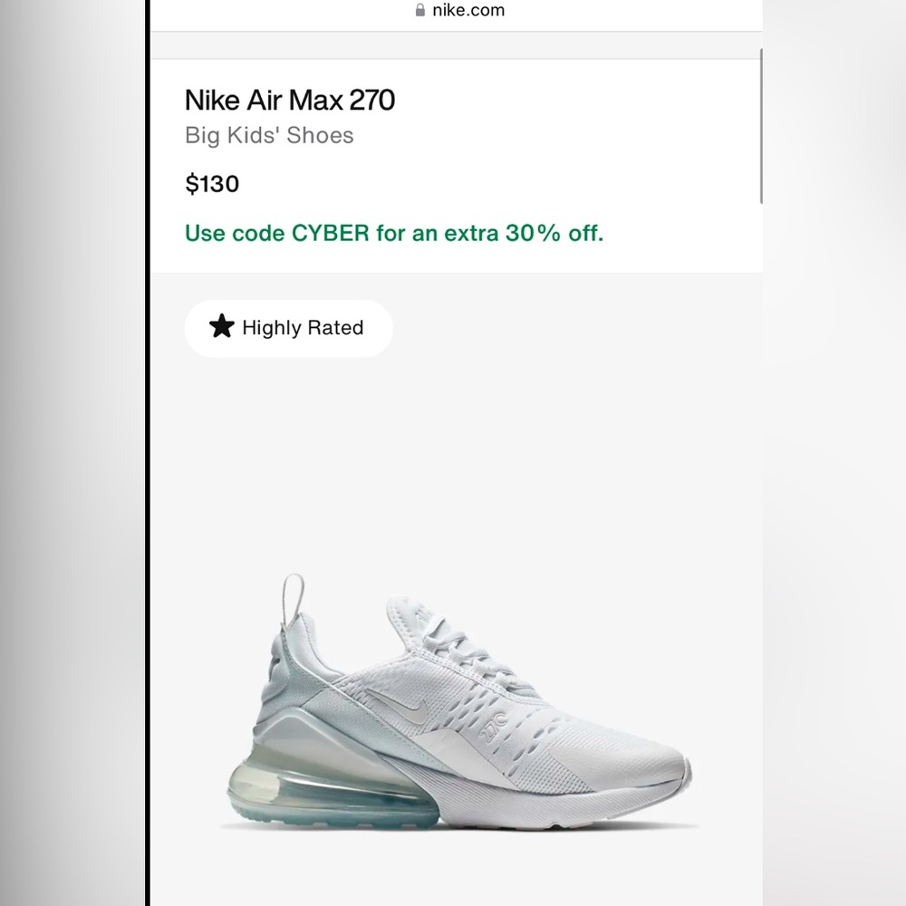 Nike Air max  270 Big Kids.